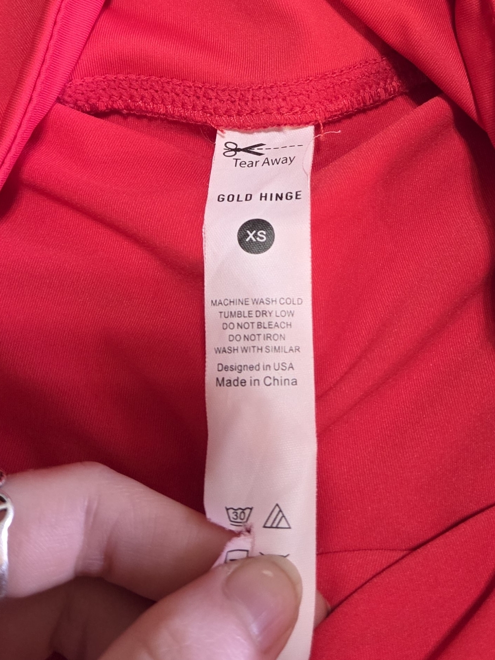 Gold Hinge Pleated Tennis Mini Skirt Red - Picture 5 of 6